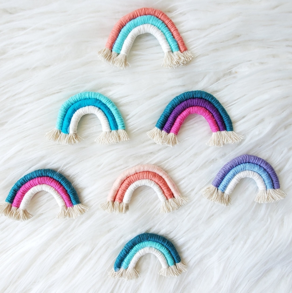 *SALE 2 FOR $10* Handmade rainbow hair clips